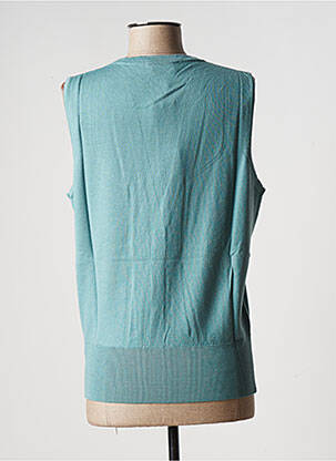 Gilet sans manche poches bleu STEFAN GREEN femme