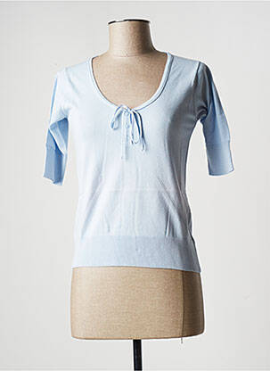 Pull finition bords-côtes manches courtes violet STEFAN GREEN femme