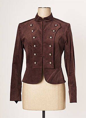 Veste chic manches longues marron TEENFLO femme