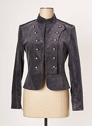 Veste chic manches longues gris TEENFLO femme