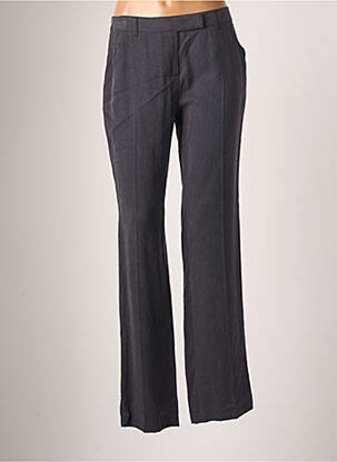 Pantalon droit tissage popeline taille normale gris TEENFLO femme