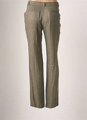 Pantalon droit tissage popeline taille normale vert TEENFLO femme