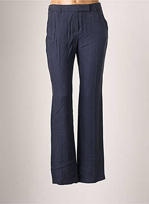 Pantalon droit tissage popeline taille normale bleu TEENFLO femme