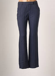 Pantalon droit tissage popeline taille normale bleu TEENFLO femme