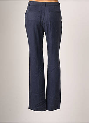 Pantalon droit tissage popeline taille normale bleu TEENFLO femme