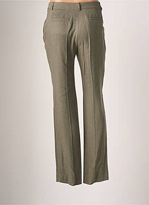 Pantalon droit tissage popeline taille normale vert TEENFLO femme