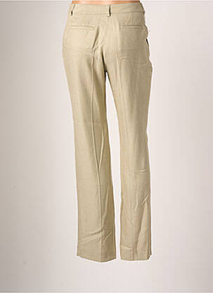 Pantalon droit tissage popeline taille normale beige TEENFLO femme
