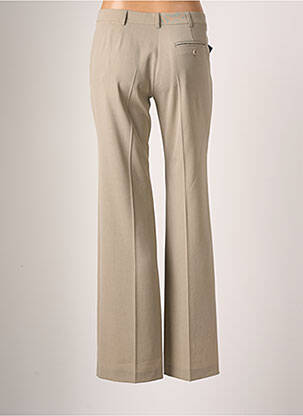 Pantalon chino fermeture zippée sous rabat boutonné taille normale beige TEENFLO femme