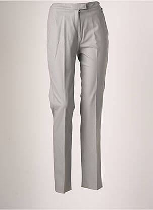 Pantalon slim tissage popeline taille normale gris TEENFLO femme