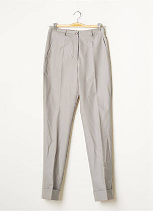 Pantalon slim tissage popeline taille normale gris TEENFLO femme