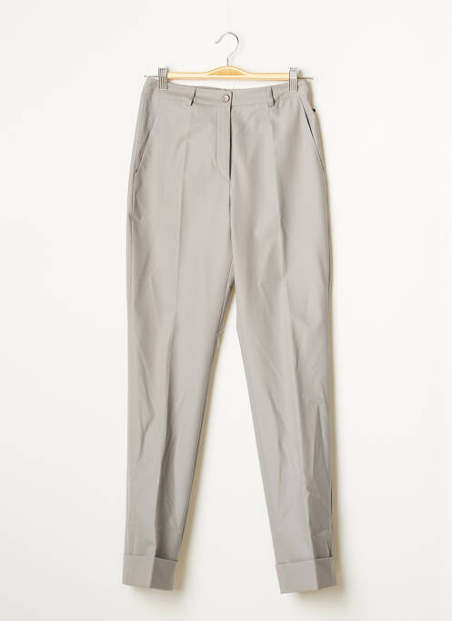 Pantalon slim tissage popeline taille normale gris TEENFLO femme