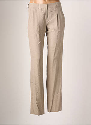 Pantalon chino tissage popeline taille normale beige TEENFLO femme