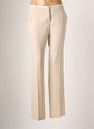 Pantalon slim tissage popeline taille normale beige TEENFLO femme