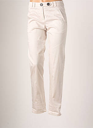 Pantalon chino tissage popeline taille normale gris TEENFLO femme
