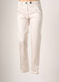 Pantalon chino tissage popeline taille normale gris TEENFLO femme