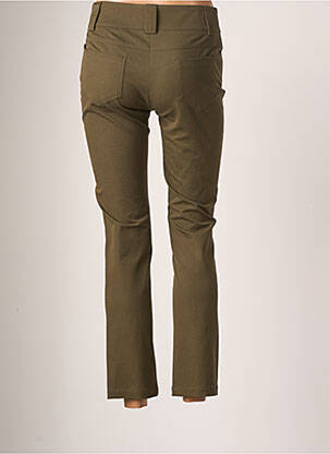 Pantalon slim tissage popeline taille normale vert TEENFLO MAURICE TARICA femme
