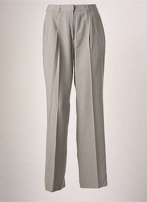 Pantalon droit tissage popeline taille normale gris TEENFLO femme