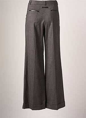 Pantalon large fermeture zippée sous rabat avec crochet taille normale gris TEENFLO femme