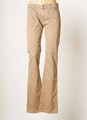 Pantalon droit stretch taille normale beige TEENFLO femme