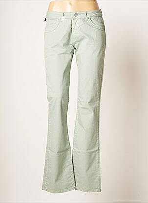 Pantalon droit stretch taille normale vert TEENFLO femme