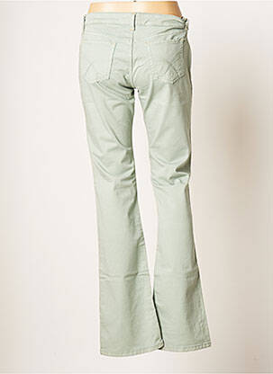 Pantalon droit stretch taille normale vert TEENFLO femme