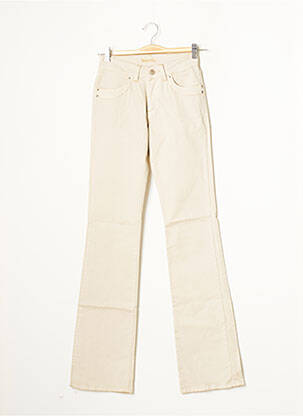 Pantalon droit stretch taille normale beige TEENFLO femme