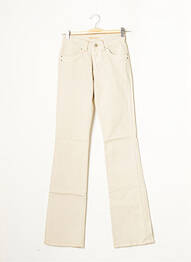Pantalon droit stretch taille normale beige TEENFLO femme