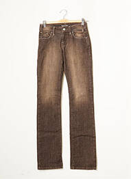 Jeans coupe droite stretch taille normale marron TEENFLO femme