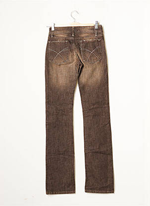 Jeans coupe droite stretch taille normale marron TEENFLO femme