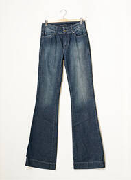 Jean coupe flare coupe droite évasée sur le bas taille normale bleu TEENFLO femme