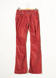 Pantalon flare taille normale taille normale rouge STITCH'S femme