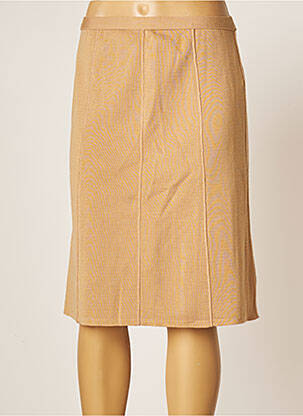 Jupe mi-longue taille haute beige STEFAN GREEN femme