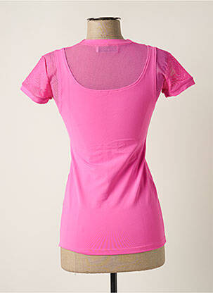 Top stretch manches courtes rose TEENFLO femme