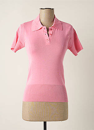 Pull coupe cintrée manches courtes rose STEFAN GREEN femme
