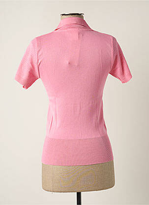 Pull coupe cintrée manches courtes rose STEFAN GREEN femme