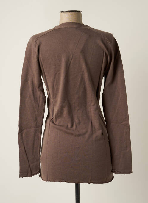 Gilet manches longues marron STEFAN GREEN pour femme