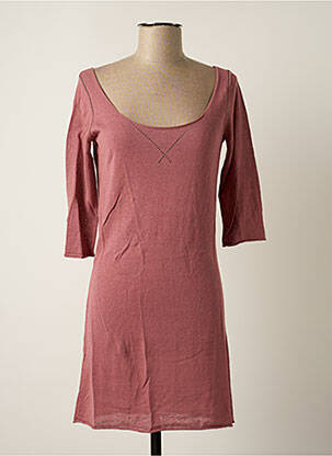 Robe courte manches 3/4 manches 3/4 rose TEENFLO femme