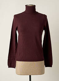 Pull col roulé stretch manches longues violet STEFAN GREEN femme