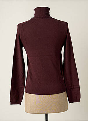 Pull col roulé stretch manches longues violet STEFAN GREEN femme