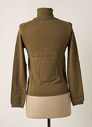 Pull col roulé stretch manches longues vert STEFAN GREEN femme