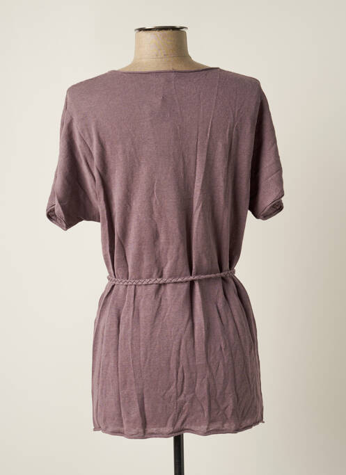 Pull tunique violet TEENFLO pour femme