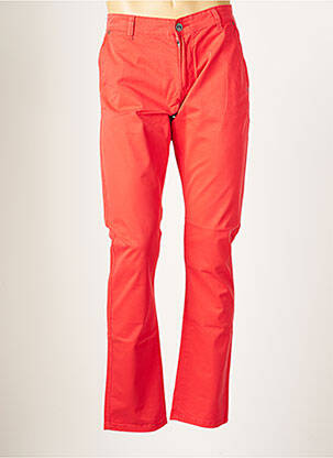 Pantalon chino poches taille normale rouge VIRTUE homme