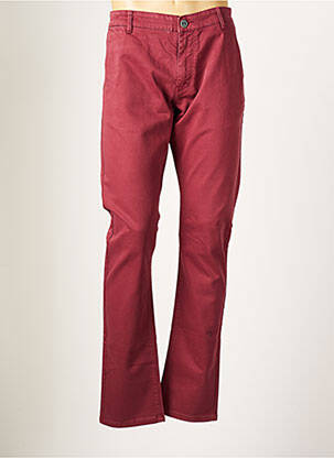 Pantalon chino poches taille normale rouge VIRTUE homme