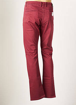 Pantalon chino poches taille normale rouge VIRTUE homme