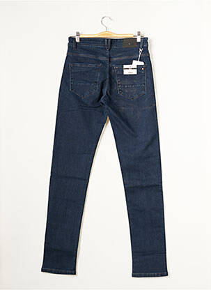 Pantalon slim fermeture zippée sous rabat boutonné taille normale bleu VIRTUE homme