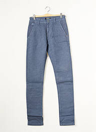 Pantalon chino poches taille normale bleu VIRTUE homme