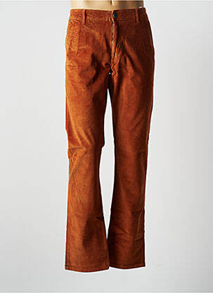 Pantalon chino stretch taille normale orange VIRTUE homme