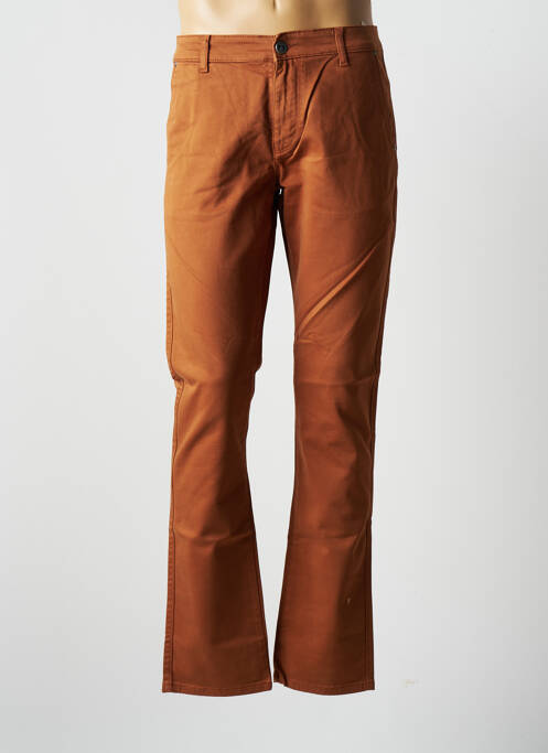 Pantalon chino stretch taille normale orange VIRTUE homme