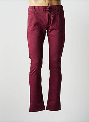 Pantalon chino stretch taille normale rouge VIRTUE homme