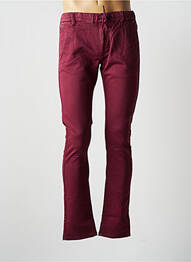 Pantalon chino stretch taille normale rouge VIRTUE homme